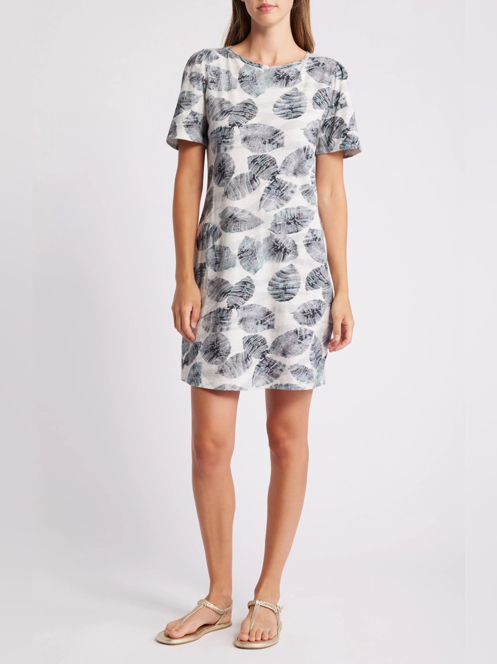 Nic+Zoe Cotton Floral Tee Shirt Dress Sz XXL